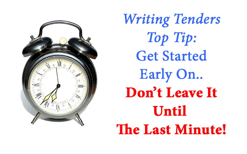 Writing Tenders Top Tip: Start Early!