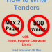 How to Write Tenders with Word, Page or Character Limits