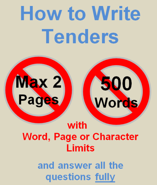 How to Write Tenders with Word, Page or Character Limits